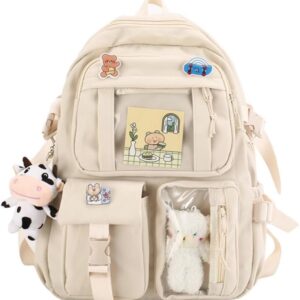 White Cute Large Ita Bag Backpack Kawaii Pin Bag