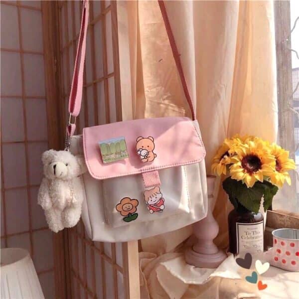Pink Small Ita Pin Bag Crossbody Messenger Manga Ita Bag Ita Purse
