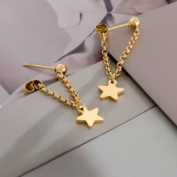 Gold Star Earrings Gold Star Jewelry