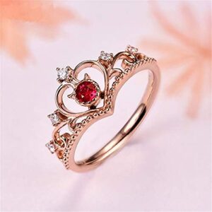 Rose Gold Crown Ring Tiara Ring - Queen Ring