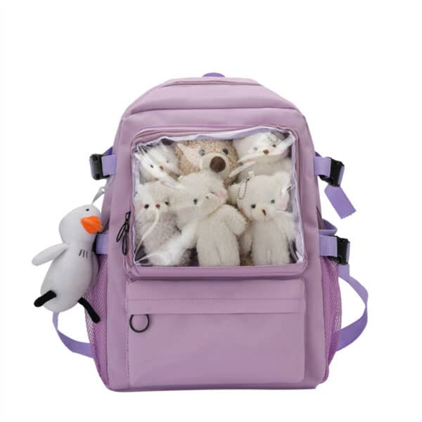 Purple Lolita Ita Backpack Anime Pin Display Ita Bag Backpack