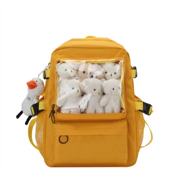 Yellow Lolita Ita Backpack Anime Pin Display Ita Bag Backpack