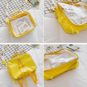 yellow clear backpack transparent backpack