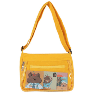 Yellow Anime Ita Purse Bag Kawaii Pin Deco Harajuku Small Ita Bag