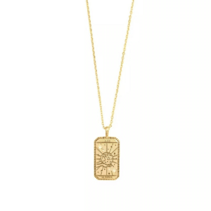 Cute Gold Tarot Card Necklace Tarot Astrology Jewelry