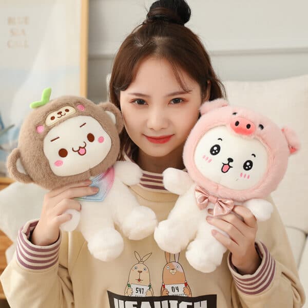 Monkey Stuffed Animal and pig plushie