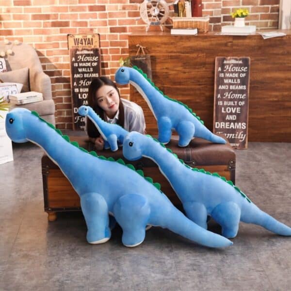 4 sizes blue Trending Long Neck Dinosaur Stuffed Animals