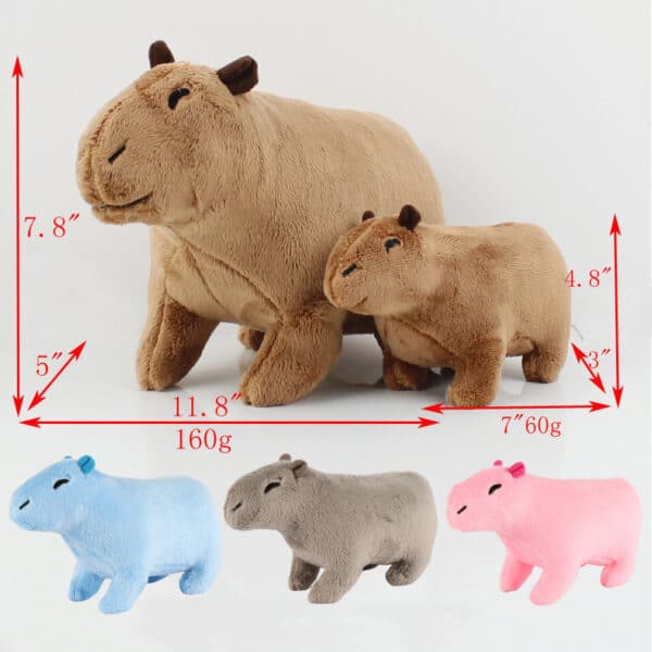 size of Capybara Stuffed Animal product