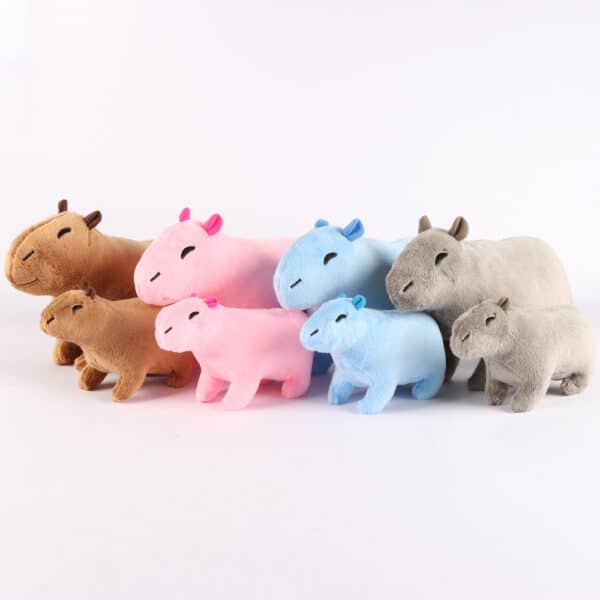 eight Capybara Stuffed Animals