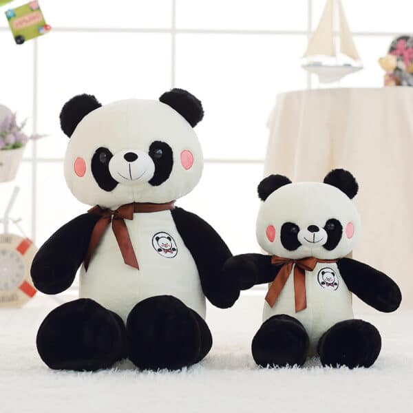two cute Panda Plushies holding hands