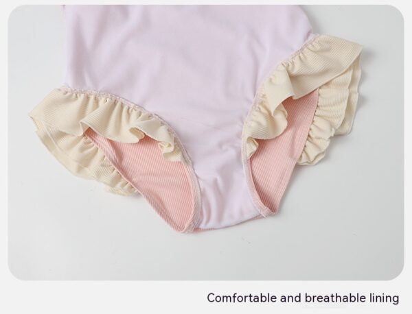 inside of bottom part Pink Push Up Korean Bathing Suit