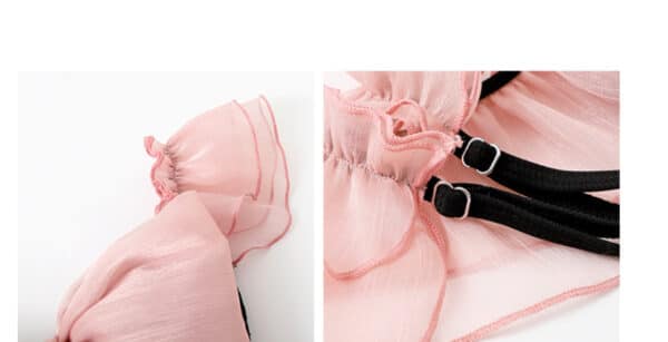 details of Bowknot Pink Korean Swimwear