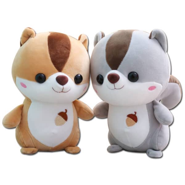 2 Squirrel Plush Toys