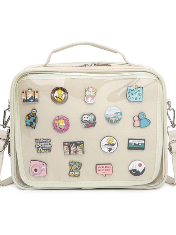 white Backpack for Pins Displaying on white background