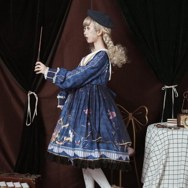 blue Victorian Style Dress
