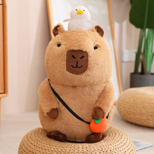 Capybara Plushie with duck on the head