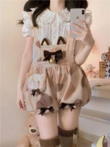Cute Brown Cat outfit girl