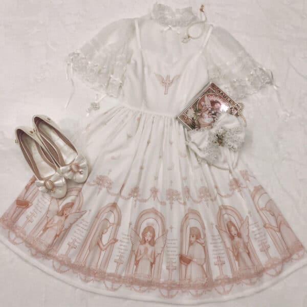white Cute Goth Dress Short Gothic Dress
