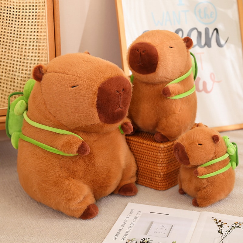 3 capybara plush toy