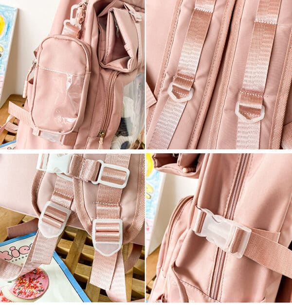 many pockets of pink ita bag