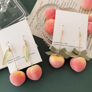 Sugar-Coated Peach Earrings | 2 Styles