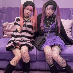 2 japanese girls with yami kawaii styles