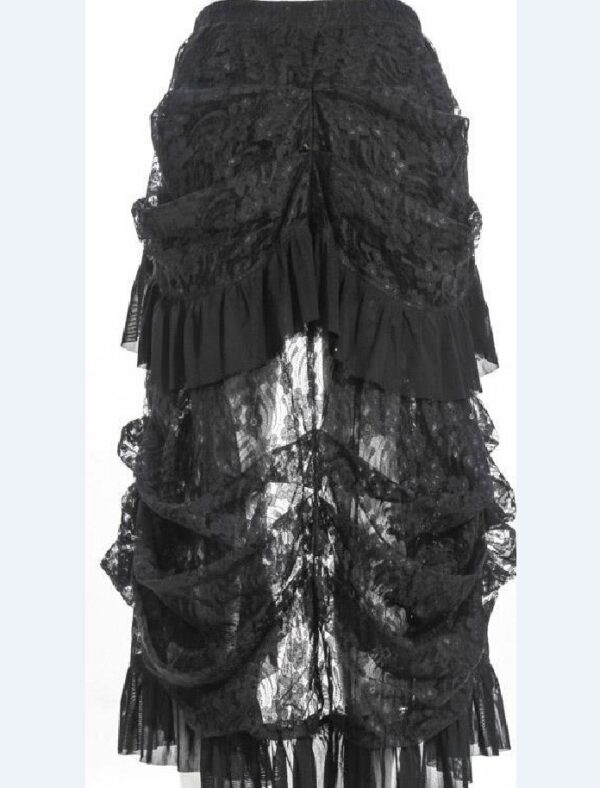 long length black steampunk skirt