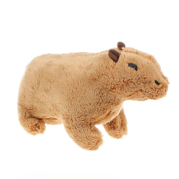 brown Capybara Stuffed Animal on white background