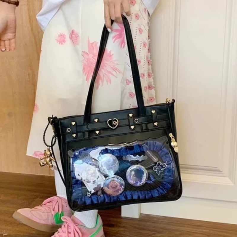 Shiny Large Capacity Ita Bag Shoulder