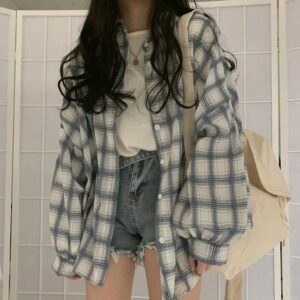 Flannel Kpop Outfit Idea
