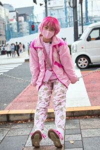 boyish kawaii outfit in pink