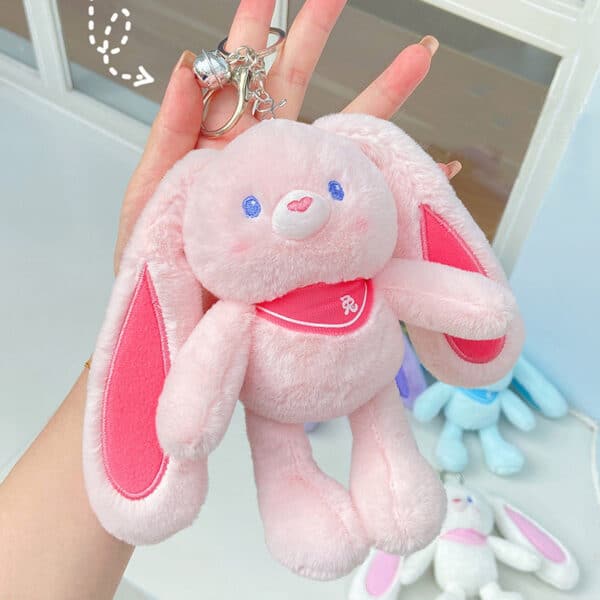 pink Rabbit Keychain Plush