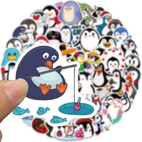 50 Pcs Whale Stickers Cute Pack Set Kawaii animal stickers penguin