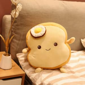 Cute Bread Plushie with egg Toast Plushy