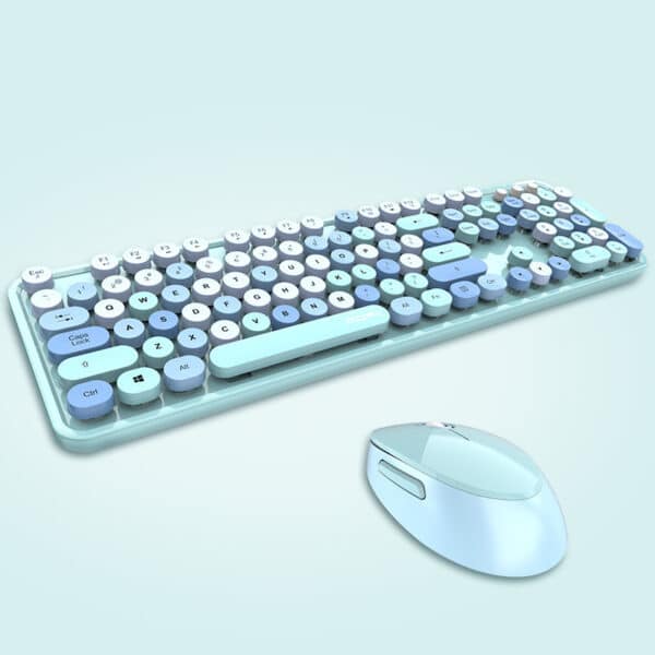 blue kawaii keyboard with lights