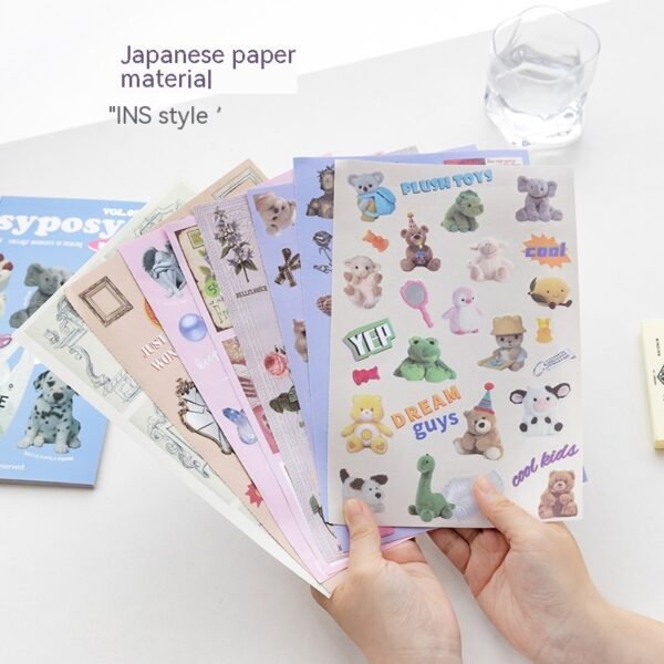 Cute Sticker Sheets cute Kawaii Sticker Book animals stickers plush toys