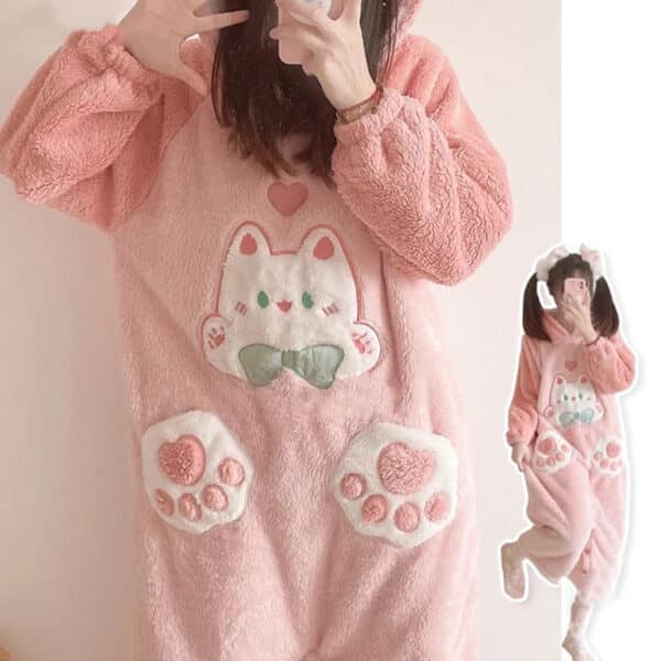 Kawaii cute Onesie Pink Cute kawaii Onesie Pajamas