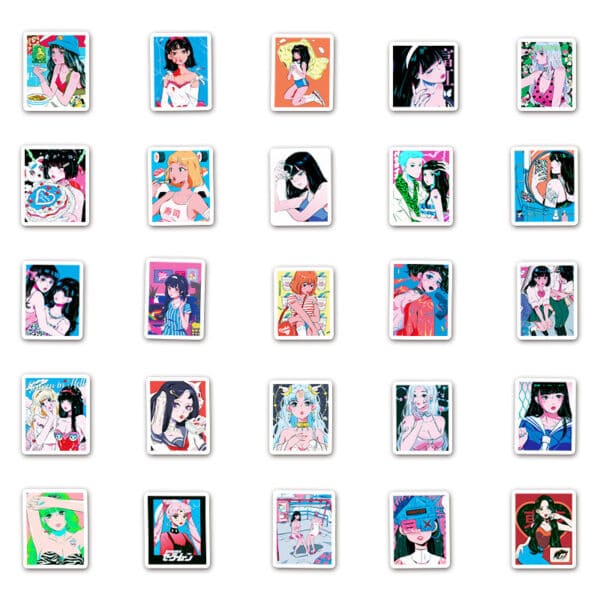 Cute Character Stickers pack Cute Japanese stickers set 51Pcs