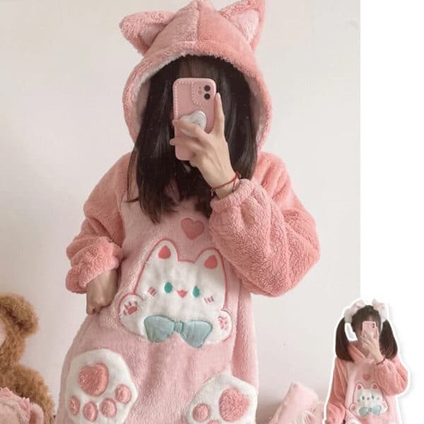 Kawaii Onesie Pink Cute Onesie Pajamas womens kawaii pajamas