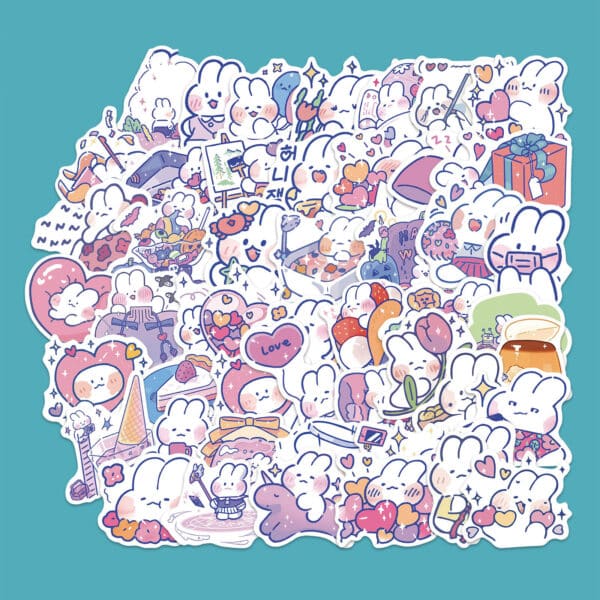 Kawaii cute Bunny Stickers kawaii Cute Rabbit Stickers