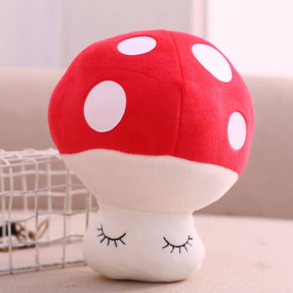 red mushroom plush