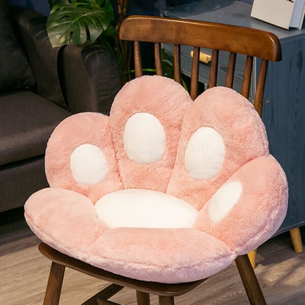pink paw pillow for chair
