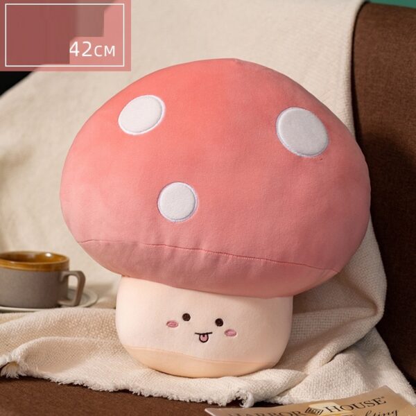 Cute Kawaii Mushroom Plush Toy Pink Color
