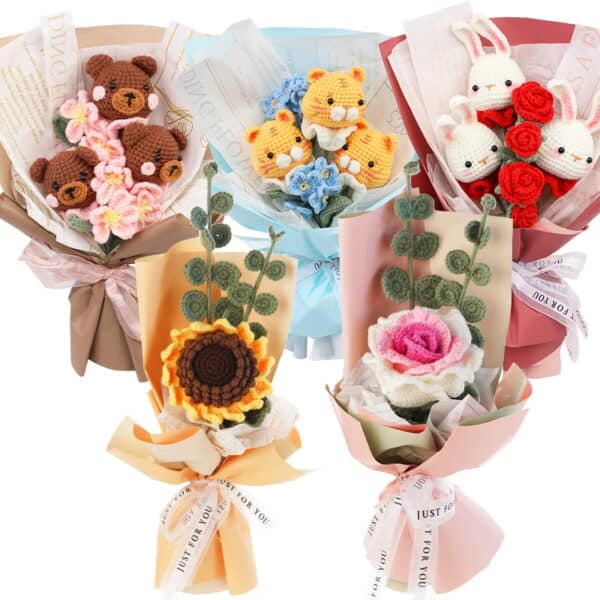 6 Flower Bouquet Crochet Kit WooQuet™ FULL KIT