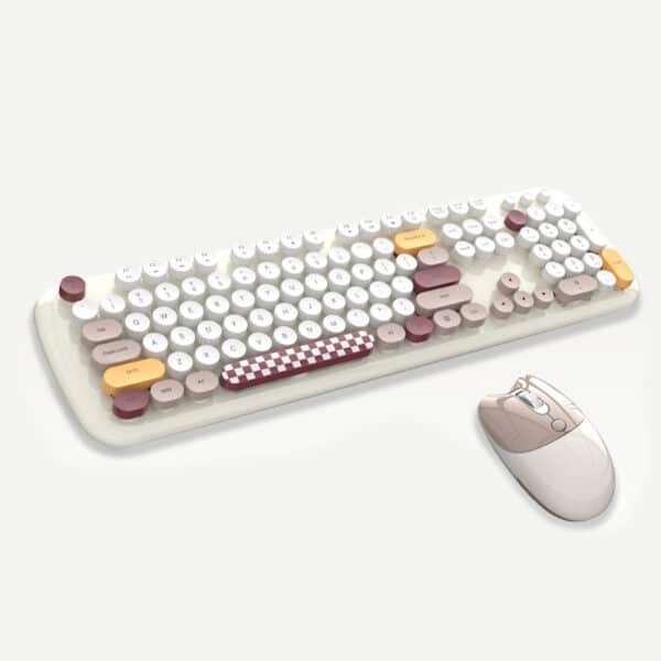 colorful white Keyboard and Mouse Combo for women