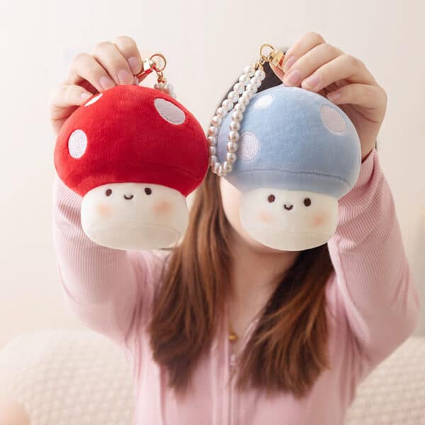 kawaii mushroom keychain