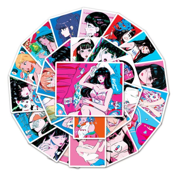 Cute Character Stickers Cute Japanese 51Pcs