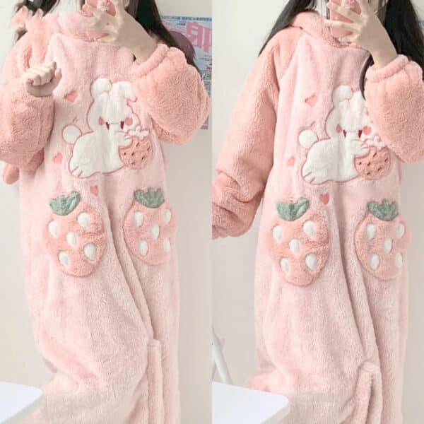 Pink rabbit Pajama with Ears rabbit
