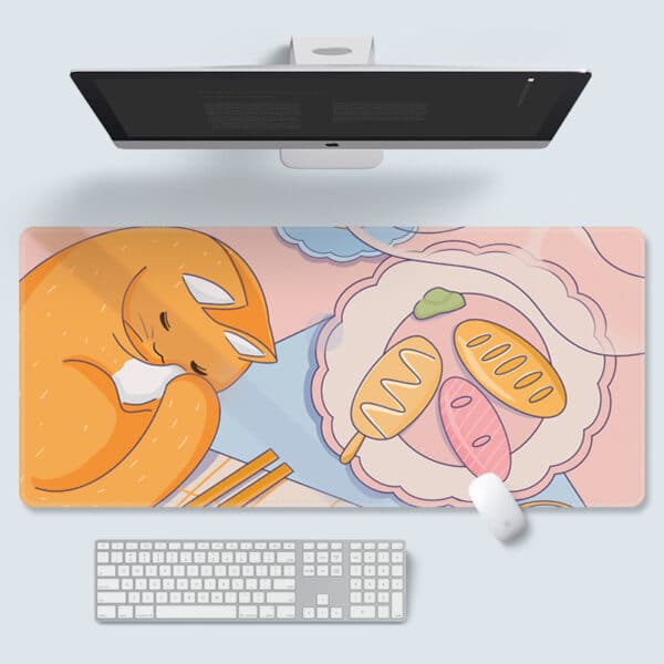 mouse pad with cat design