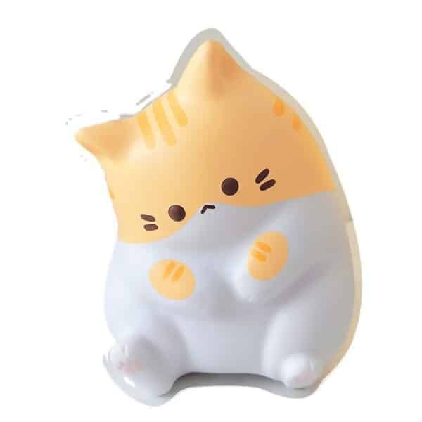 yellow and white Cat Squishie PlopKitty™ Cat Stress Toy